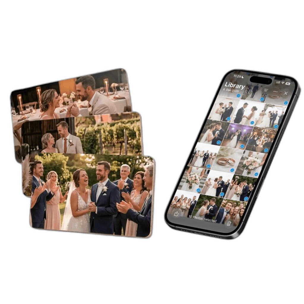 Momea NFC-Fotomagnet und Smartphone