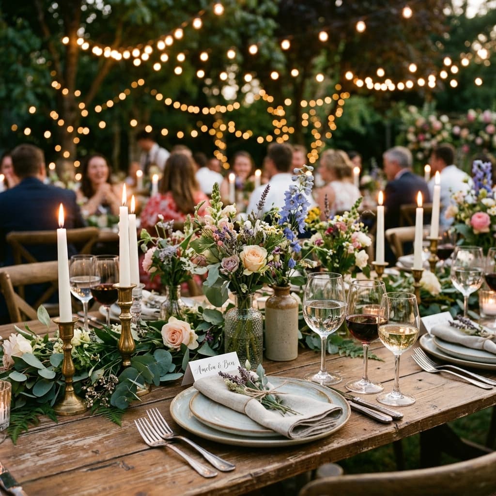 Hochzeitsdinner im Freien